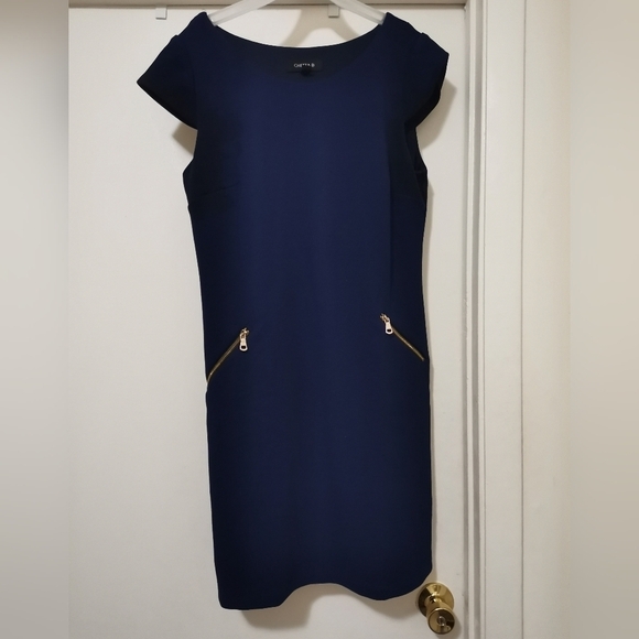 CHETTA B NAVY BLUE DRESS - Picture 3 of 6